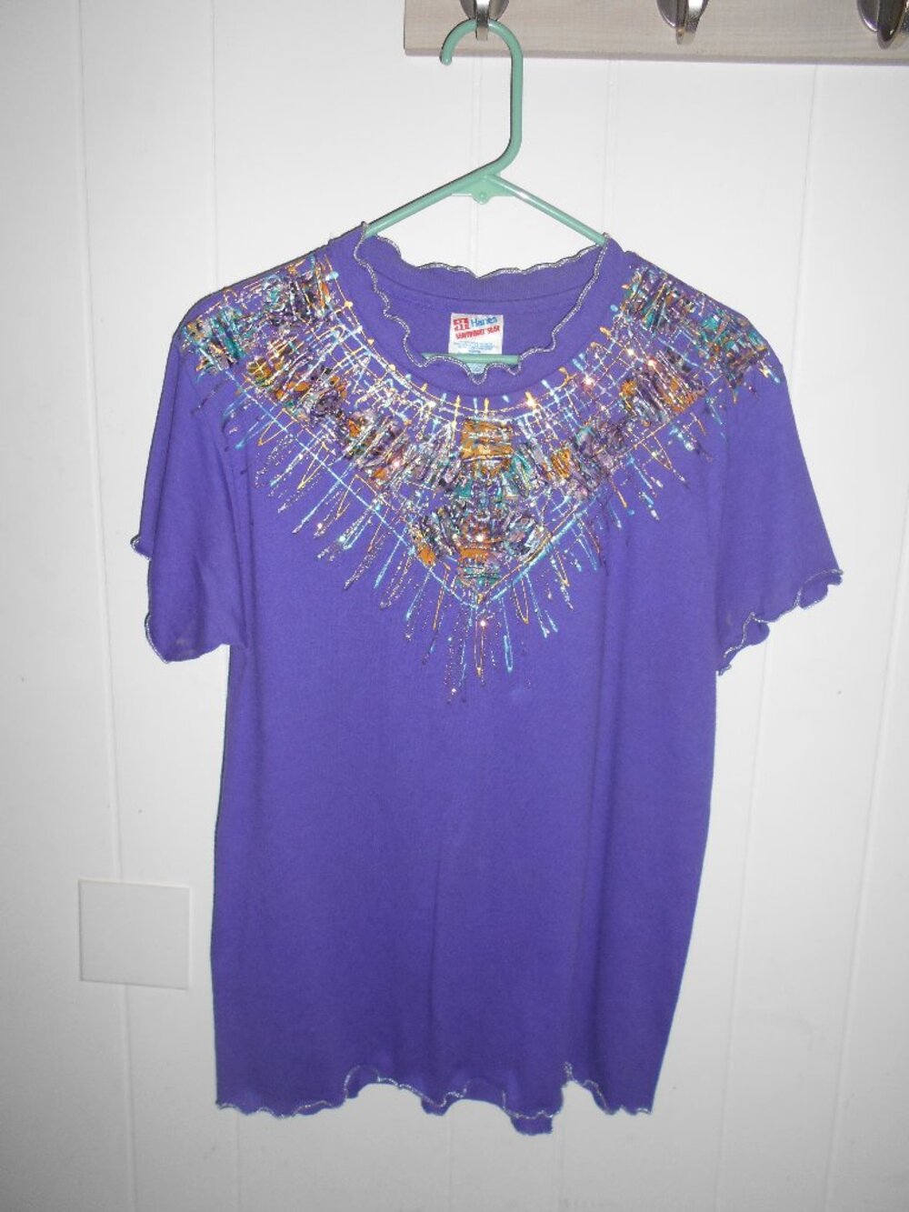 Purple Decorative Tee Shirt-Medium-NWOT